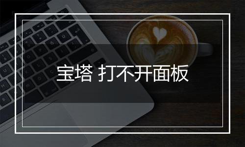 宝塔 打不开面板