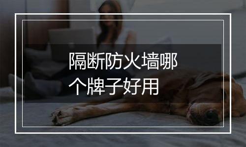 隔断防火墙哪个牌子好用