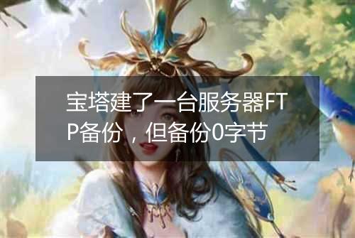 宝塔建了一台服务器FTP备份,但备份0字节