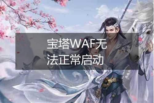 宝塔WAF无法正常启动