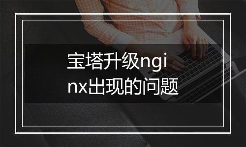 宝塔升级nginx出现的问题