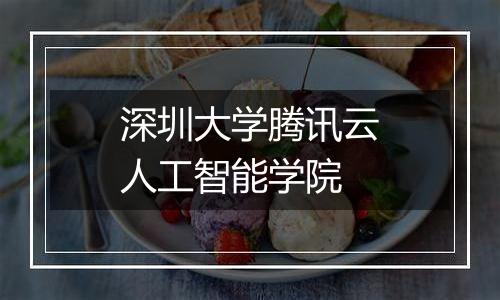 深圳大学腾讯云人工智能学院