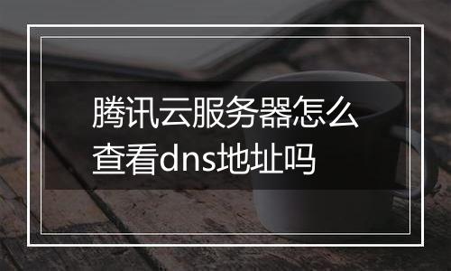 腾讯云服务器怎么查看dns地址吗