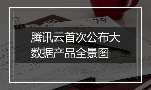 腾讯云首次公布大数据产品全景图