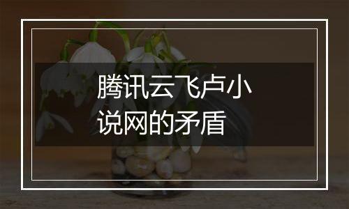 腾讯云飞卢小说网的矛盾