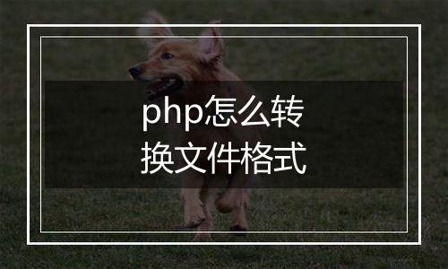 php怎么转换文件格式