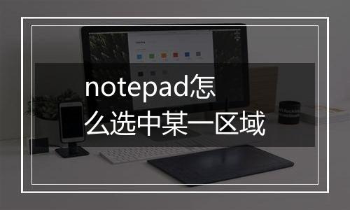 notepad怎么选中某一区域