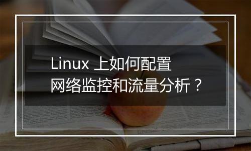 Linux 上如何配置网络监控和流量分析?