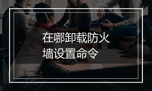 在哪卸载防火墙设置命令