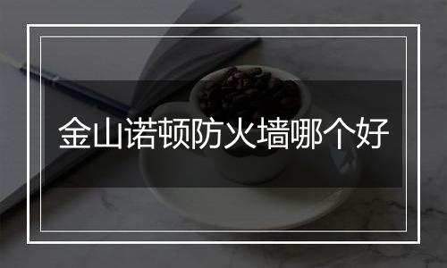 金山诺顿防火墙哪个好