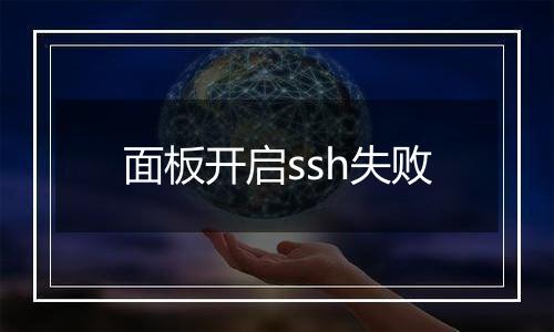 面板开启ssh失败