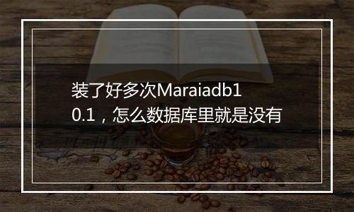装了好多次Maraiadb10.1，怎么数据库里就是没有