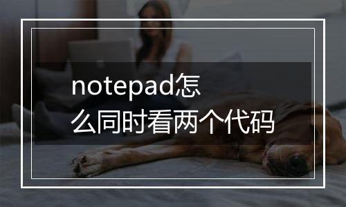 notepad怎么同时看两个代码