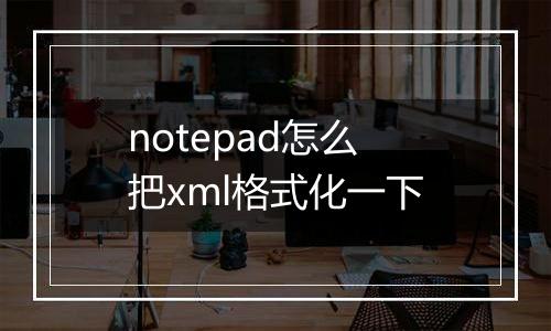 notepad怎么把xml格式化一下