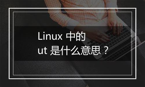 Linux 中的 ut 是什么意思?