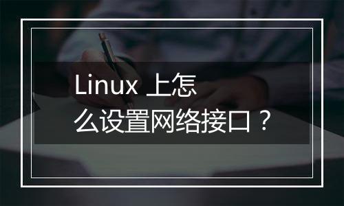Linux 上怎么设置网络接口？