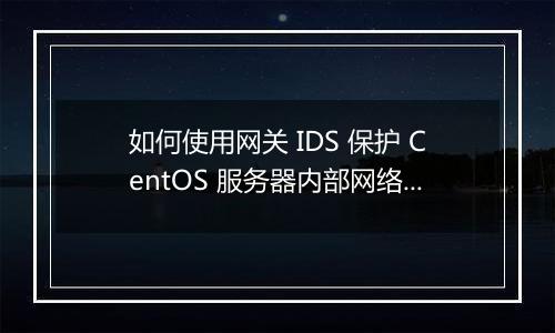 如何使用网关 IDS 保护 CentOS 服务器内部网络安全？
