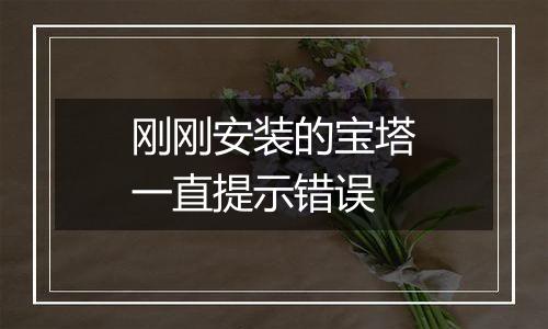 刚刚安装的宝塔一直提示错误