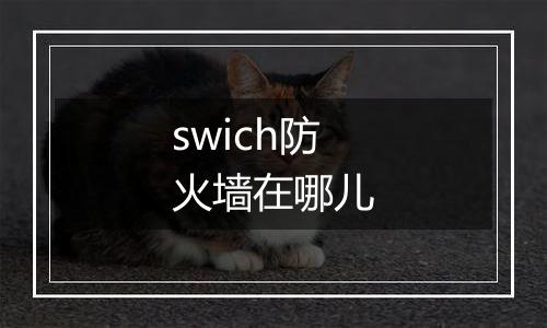 swich防火墙在哪儿