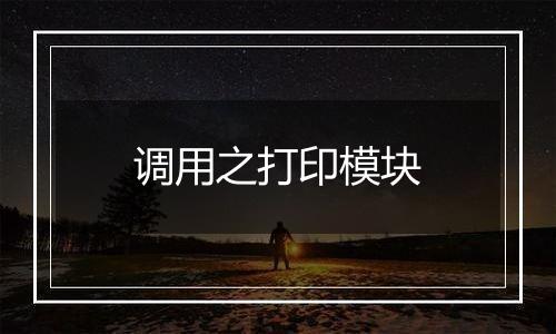 调用之打印模块