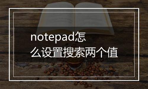 notepad怎么设置搜索两个值