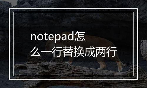 notepad怎么一行替换成两行