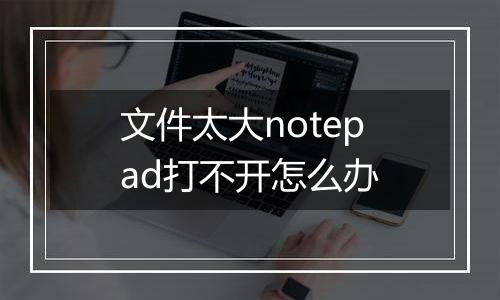 文件太大notepad打不开怎么办