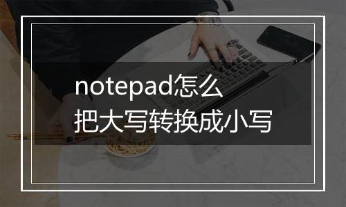 notepad怎么把大写转换成小写