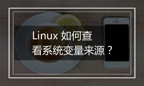 Linux 如何查看系统变量来源？