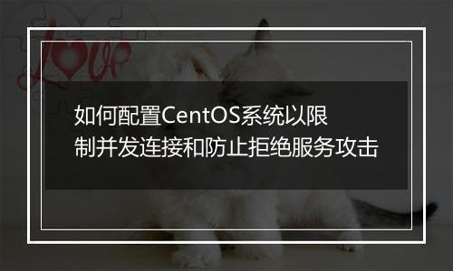 如何配置CentOS系统以限制并发连接和防止拒绝服务攻击