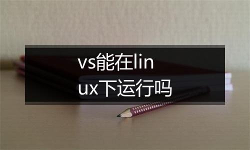 vs能在linux下运行吗