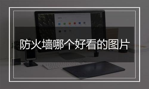 防火墙哪个好看的图片