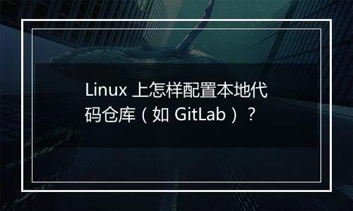 Linux 上怎样配置本地代码仓库(如 GitLab)?