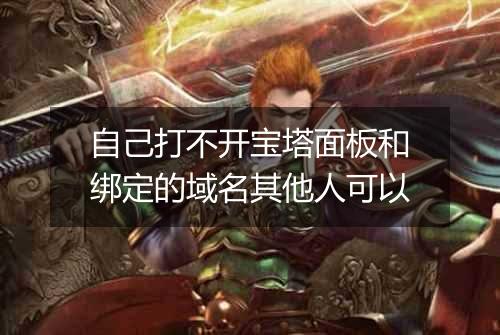 自己打不开宝塔面板和绑定的域名其他人可以