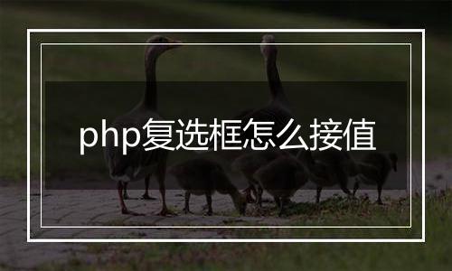 php复选框怎么接值