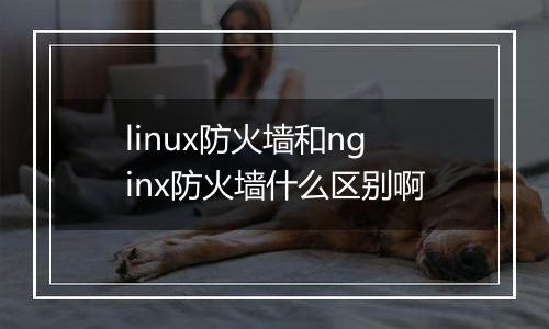 linux防火墙和nginx防火墙什么区别啊