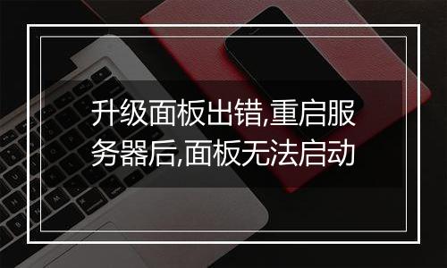 升级面板出错,重启服务器后,面板无法启动