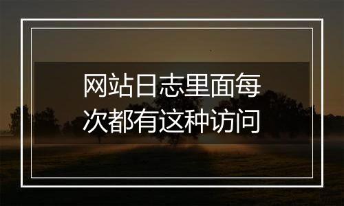 网站日志里面每次都有这种访问