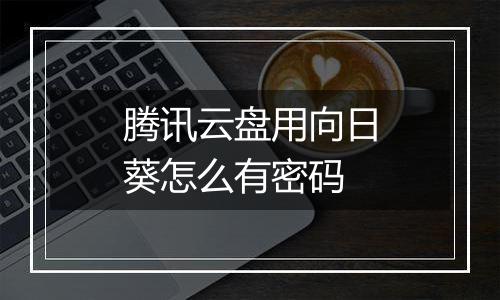 腾讯云盘用向日葵怎么有密码