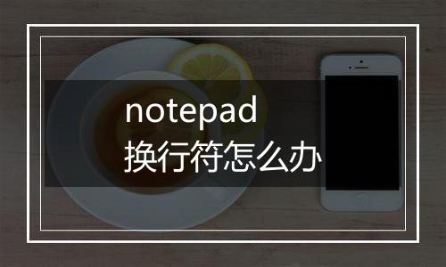 notepad换行符怎么办