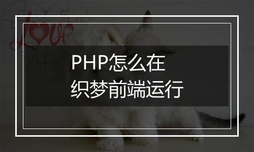 PHP怎么在织梦前端运行