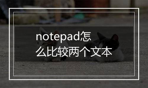 notepad怎么比较两个文本