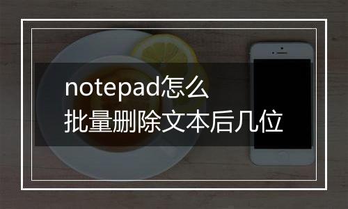 notepad怎么批量删除文本后几位