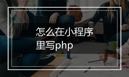 怎么在小程序里写php