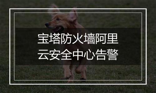 宝塔防火墙阿里云安全中心告警