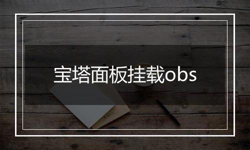 宝塔面板挂载obs