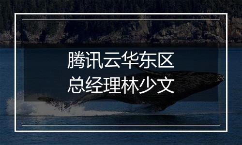 腾讯云华东区总经理林少文