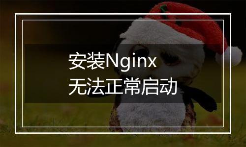 安装Nginx无法正常启动