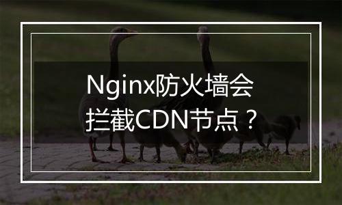 Nginx防火墙会拦截CDN节点?