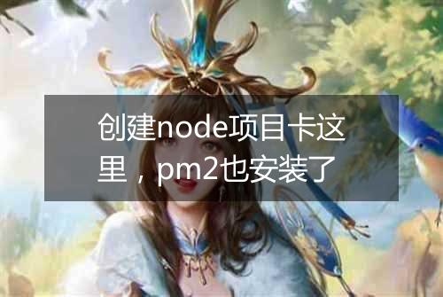 创建node项目卡这里,pm2也安装了